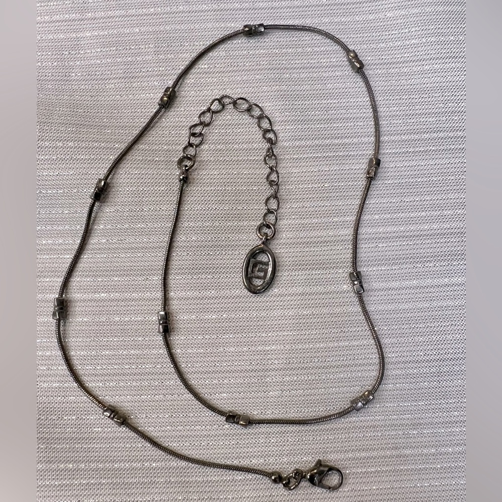 Givenchy Necklace Gunmetal 20”